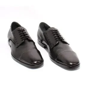 Italian Cesare Paciotti 57200 Black Calfskin Leather Classic Dress Shoes CESARE PACIOTTI Size 10 Black Studded Leather Lace Up Shoes  main image 4